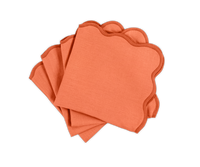 Scallop Edge Napkin | Carnelian Persimmon