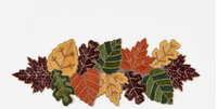 Beaded Harvest Table Runner | Leaves
