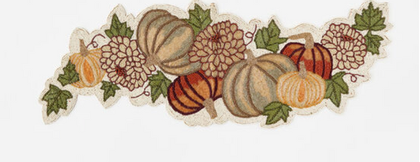 Beaded Harvest Tablerunner| Pumpkins