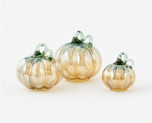 Iridescent Glass Pumpkin | Large