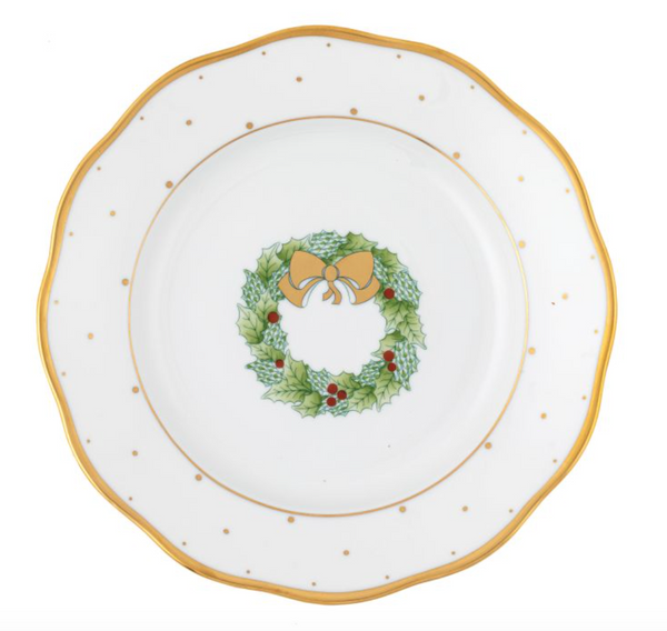Christmas Dessert Plate | Wreath