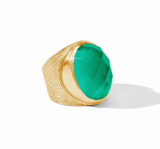 Verona Statement Ring | Iridescent Emerald Green | Size 8
