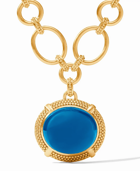 Cabochon Statement Necklace | Iridescent London Blue