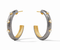 Noel Stone Hoop Mixed Metal  | Medium