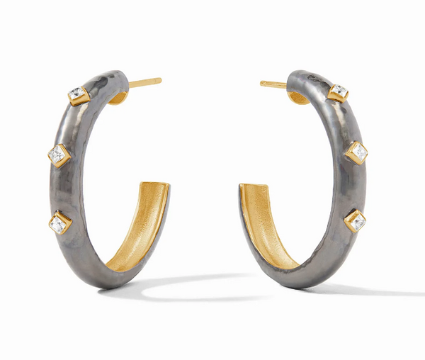 Noel Stone Hoop Mixed Metal  | Medium