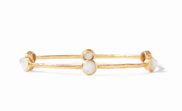 Milano Stone Bangle Mother of Pearl | Medium