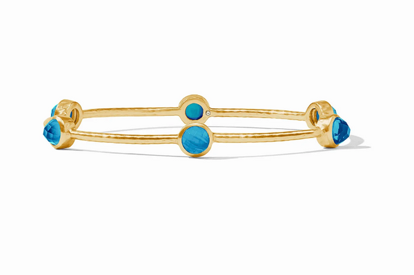 Milano Luxe Stone Bangle Iridescent London Blue | Medium