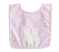 Baby Bunny Bib | Pink Stripe