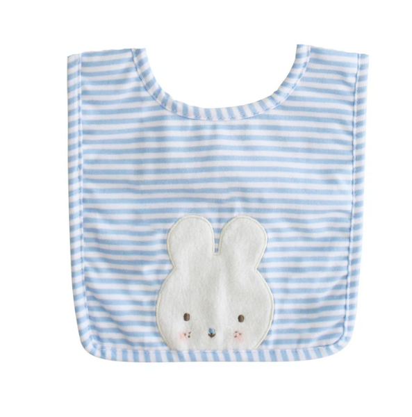 Baby Bunny Bib | Blue Stripe