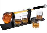 Golf Club Decanter and 4 Glasses