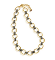 Cleopatra Grande Link Necklace | Gold/Midnight