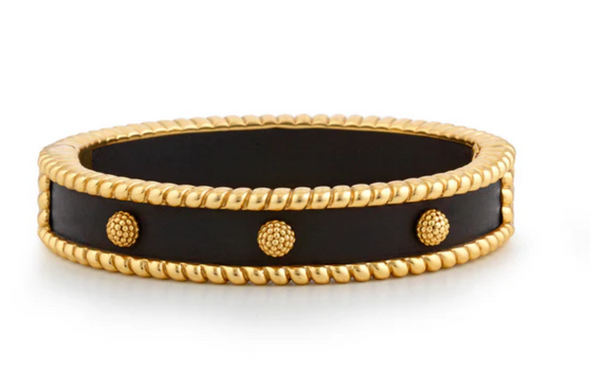 Berry Small Hinged Bangle | Ebony