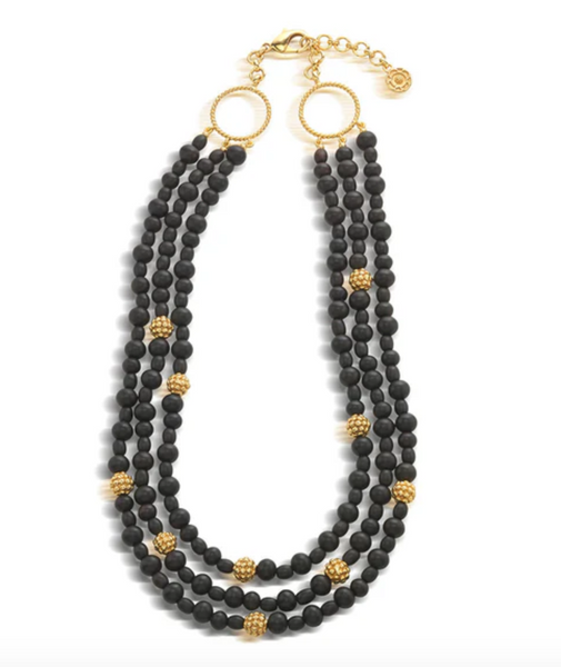 Berry 3-Strand Necklace | Ebony