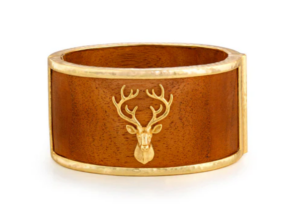 Forest Walk Stag Bangle | Teak