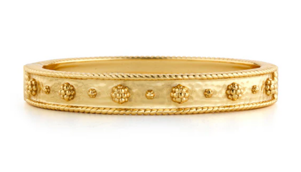 Berry Classic Hinged Bangle | Gold
