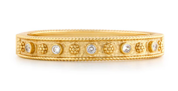 Berry Gem Classic Hinged Bangle | Clear Cubic Zirconia