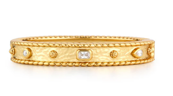 Berry Gem Hinged Bangle | Clear Cubic Zirconia
