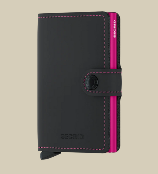 Miniwallet | Matte Black & Fuchsia