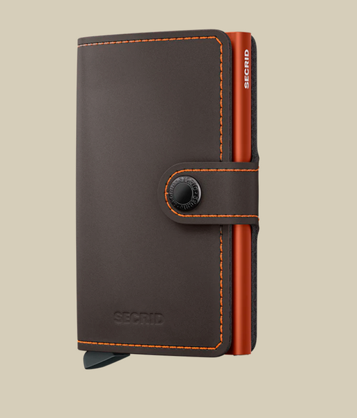 Miniwallet | Matte Truffle & Orange