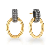 Cleopatra Regal Link Earrings | Gold/Midnight