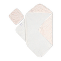 Pink Wave Hooded Towel Set
