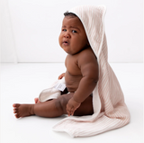 Pink Wave Hooded Towel Set