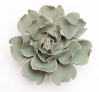 Ceramic Flower Wall Art | Green Rose