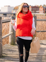 Waterproof Pretty Puffer Vest Red | S/M
