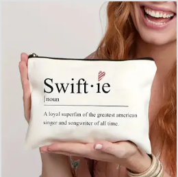 I'm A Swiftie - Striped Heart Cosmetic Bag