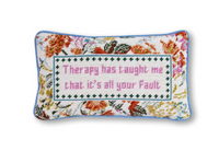 Therapy Needlepoint Pillow
