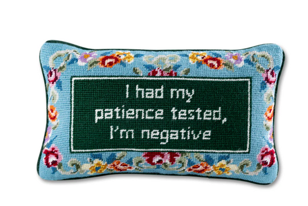 Patience Needlepoint Pillow