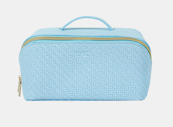 Medium Herringbone Beauty Bag | Bluebell