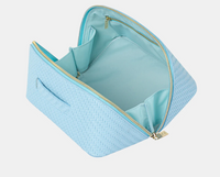 Medium Herringbone Beauty Bag | Bluebell