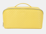 Large Herringbone Beauty Bag | Lemon