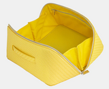 Large Herringbone Beauty Bag | Lemon