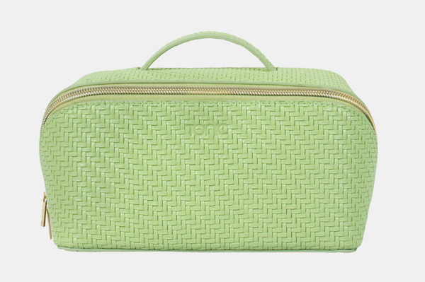 Medium Herringbone Beauty Bag | Pistachio