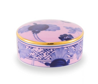 Oriente Italiano Round Covered Jewelry Box | Azalea