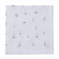 Scattered Dots Embroidered Napkin | Gold/Silver