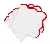 Scallop Edge Napkin | Scarlet