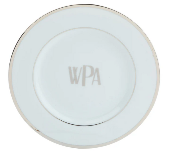 Monogrammed Bread & Butter Ultra White | Platinum