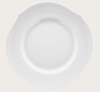Waves Relief Salad/Dessert Plate | White