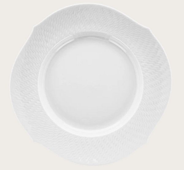 Waves Relief Salad/Dessert Plate | White