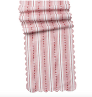 Villa Stripe Table Runner | Ruby
