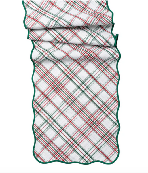 Merry Tartan Table Runner | Red/Green