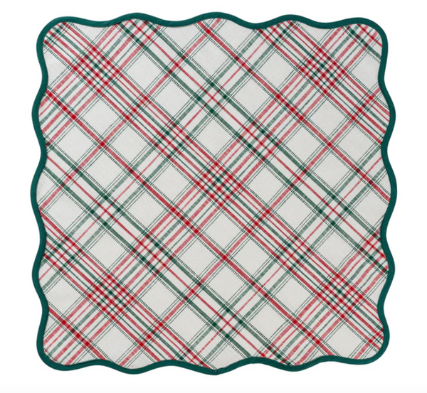 Merry Tartan 52" Square Tablecloth