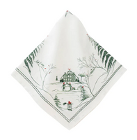 Country Estate Winter Frolic Napkin | Evergreen