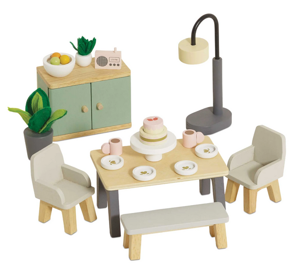 Wooden Doll House Dining Room Furniture