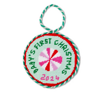 Needlepoint Ornament | Baby's First Christmas