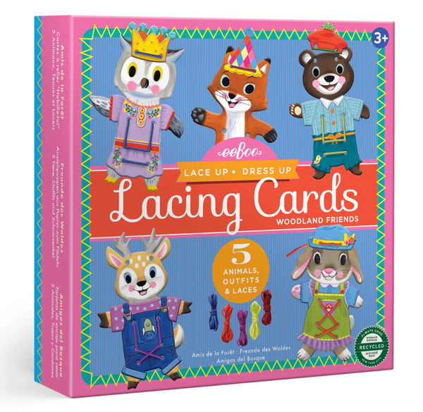 Woodland Friends Dress Up Lacing Cards