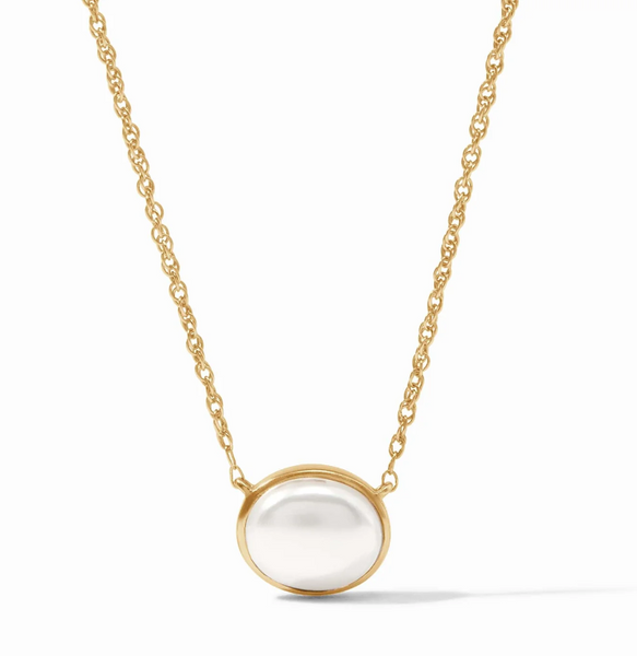 Nassau Solitaire Necklace | Pearl